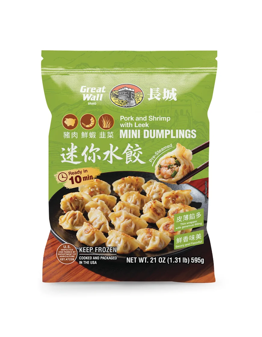 Great Wall Pork & Shrimp with Leek Mini Dumplings