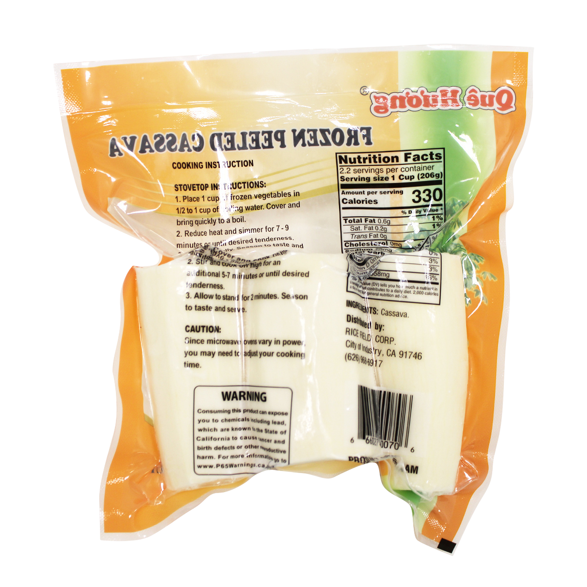 Quê Hương Frozen Peeled Cassava - Image 2